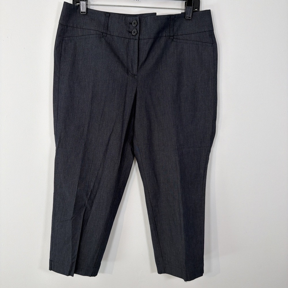 Loft Original Crop Pant Straight‎ Leg Cotton Womens Petite 10P Grey NWT Work